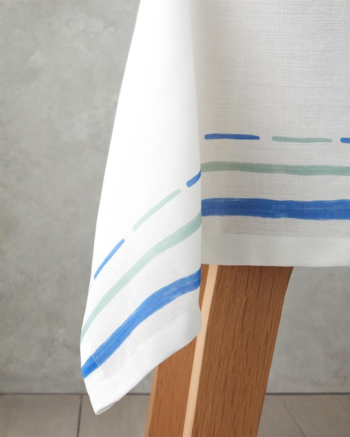 Shelltide Polyester Masa Örtüsü 150x200 cm Beyaz - Mavi