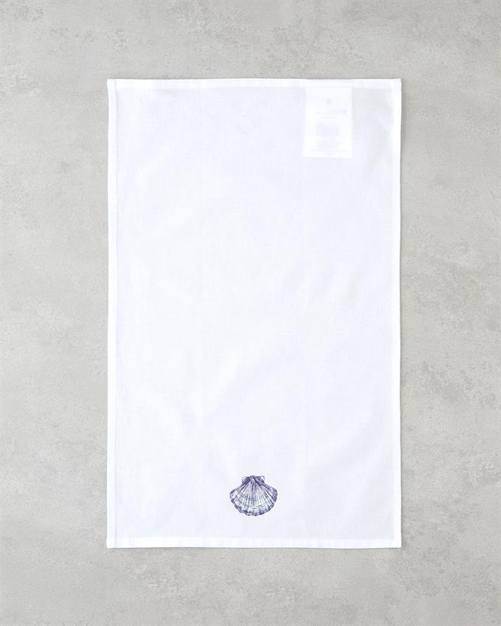 Shellwave Pamuk Kurulama Bezi 30x50 cm Beyaz - Mavi