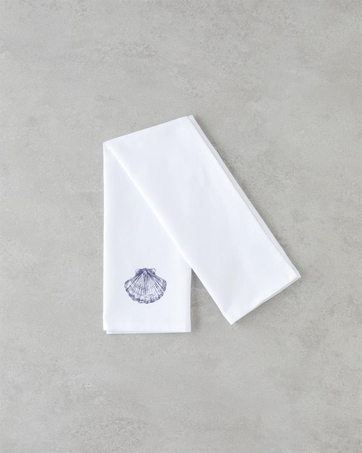 Shellwave Pamuk Kurulama Bezi 30x50 cm Beyaz - Mavi