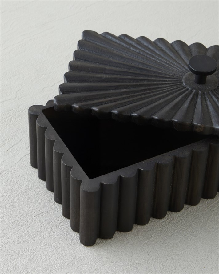 Sherpa Mdf Dekoratif Kutu 24x11,5x10 cm Siyah