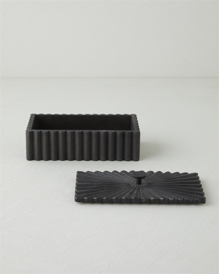 Sherpa Mdf Dekoratif Kutu 24x11,5x10 cm Siyah