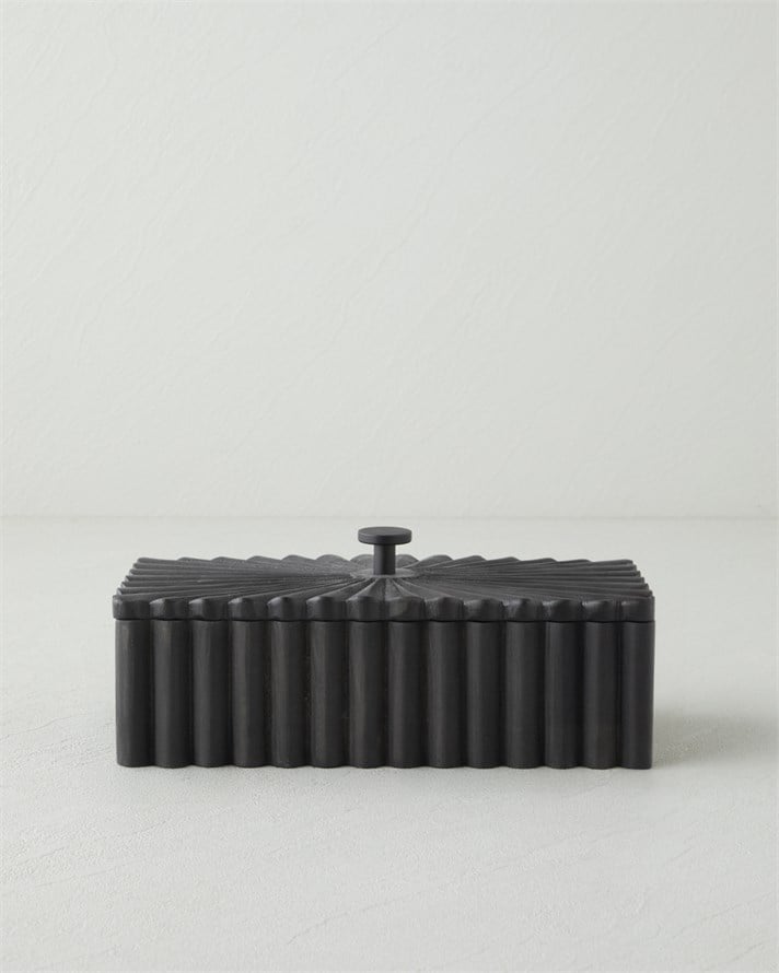 Sherpa Mdf Dekoratif Kutu 24x11,5x10 cm Siyah