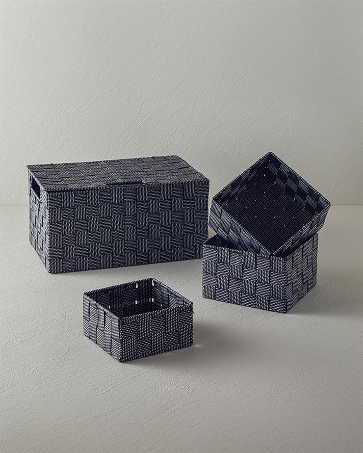 Shine Kapaklı Saklama Kutusu Siyah