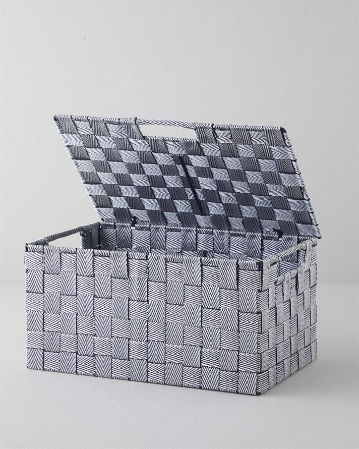 Shine Saklama Kutusu 34x22x17 Siyah - Beyaz