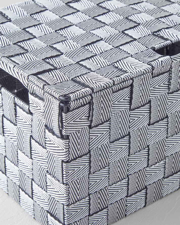 Shine Saklama Kutusu 34x22x17 Siyah - Beyaz