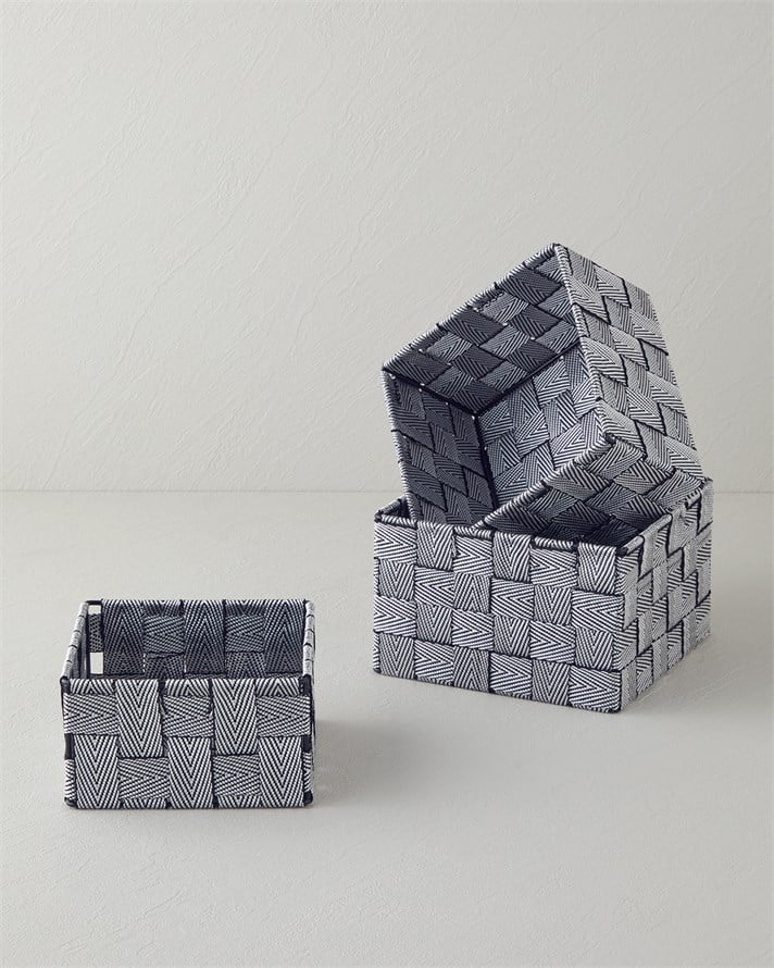 Shine Sepet 16x16x9 cm Siyah - Beyaz