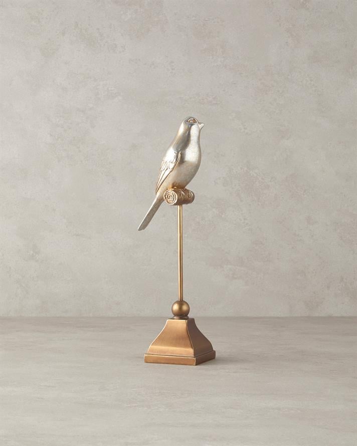 Shiny Bird Polyresin Biblo Gold