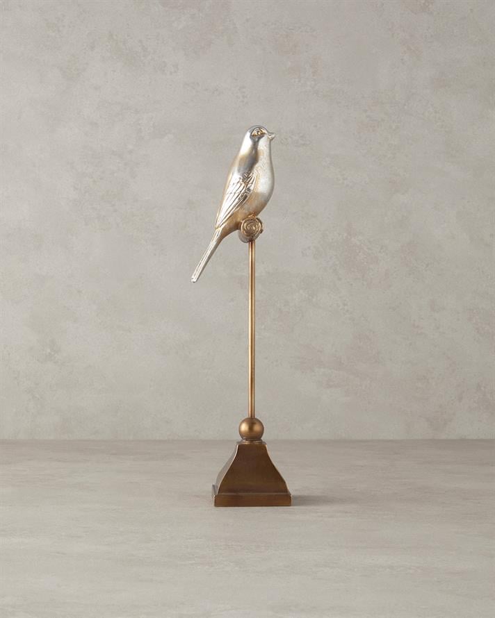 Shiny Bird Polyresin Biblo Gold