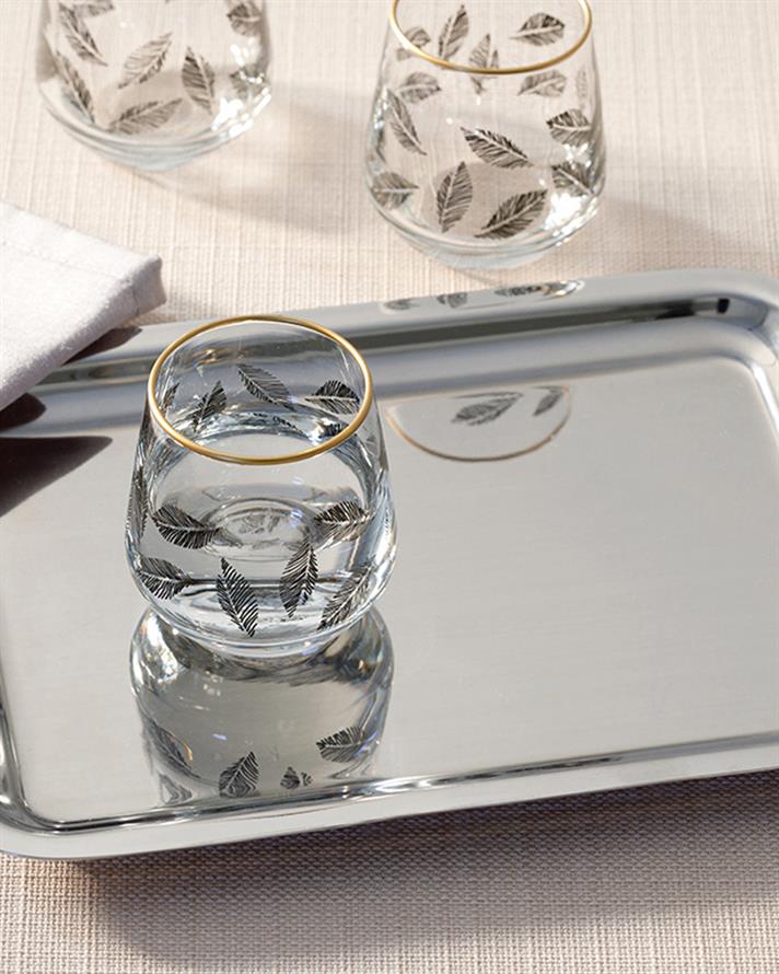 Shiny Metal Sunum Tepsisi Gümüş