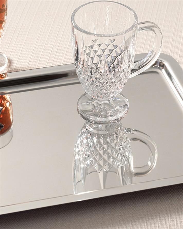 Shiny Metal Sunum Tepsisi Gümüş