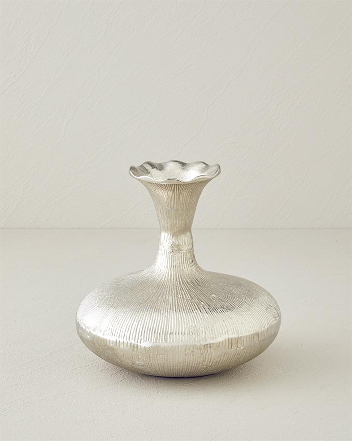 Silva Metal Vazo 19.5 x 19.5 x 19 cm Silver