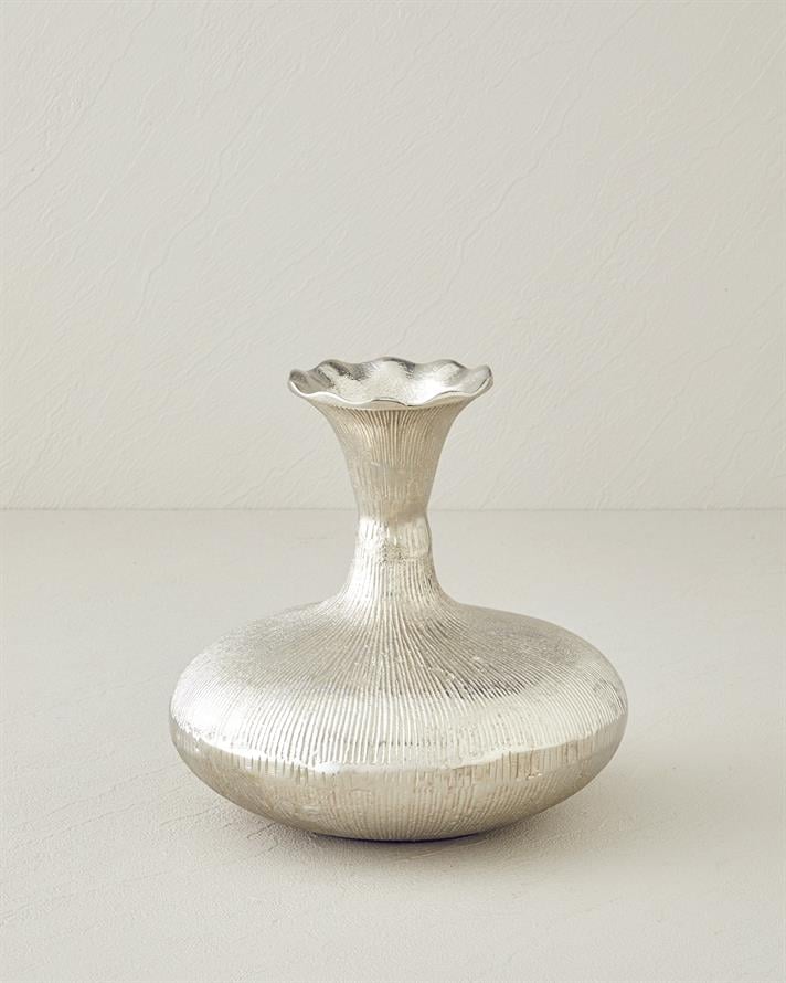 Silva Metal Vazo 19.5 x 19.5 x 19 cm Silver