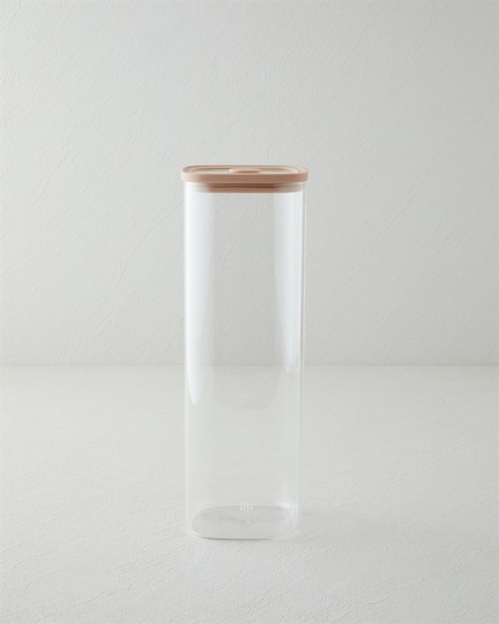 Simone Borosilikat Kavanoz 1000 ml Açık Pembe