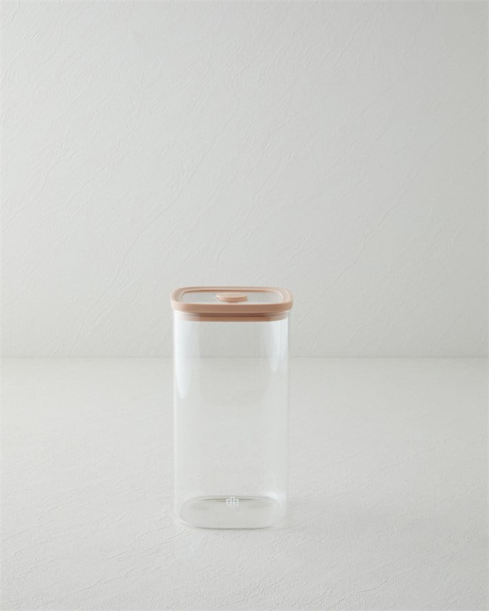 Simone Borosilikat Kavanoz 700 ml Açık Pembe