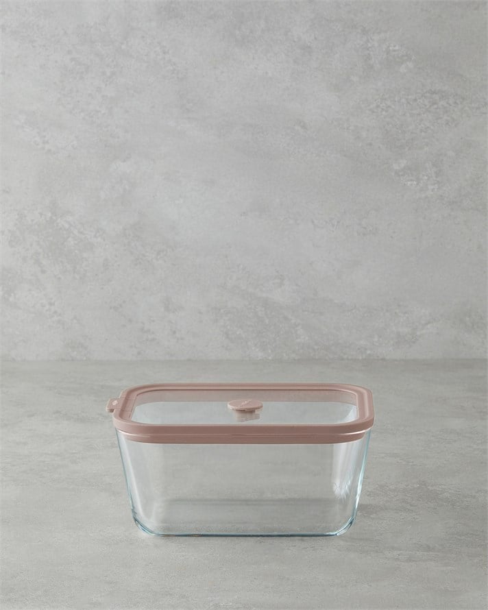Simone Borosilikat Saklama Kabı 1300 ml Açık Pembe