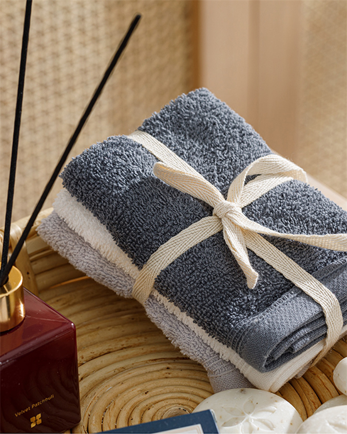 Simple Fitilli 3lü Havlu Seti Ekru-Açık Gri-Antrasit