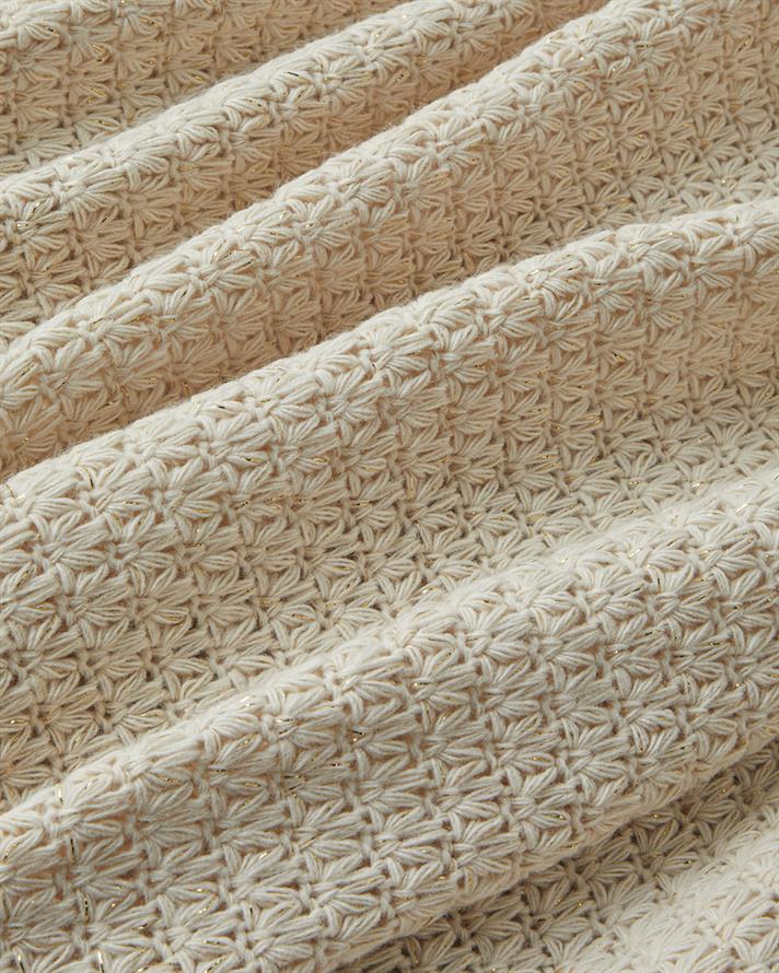 Simple White Koltuk Şalı 130x170 cm Ekru