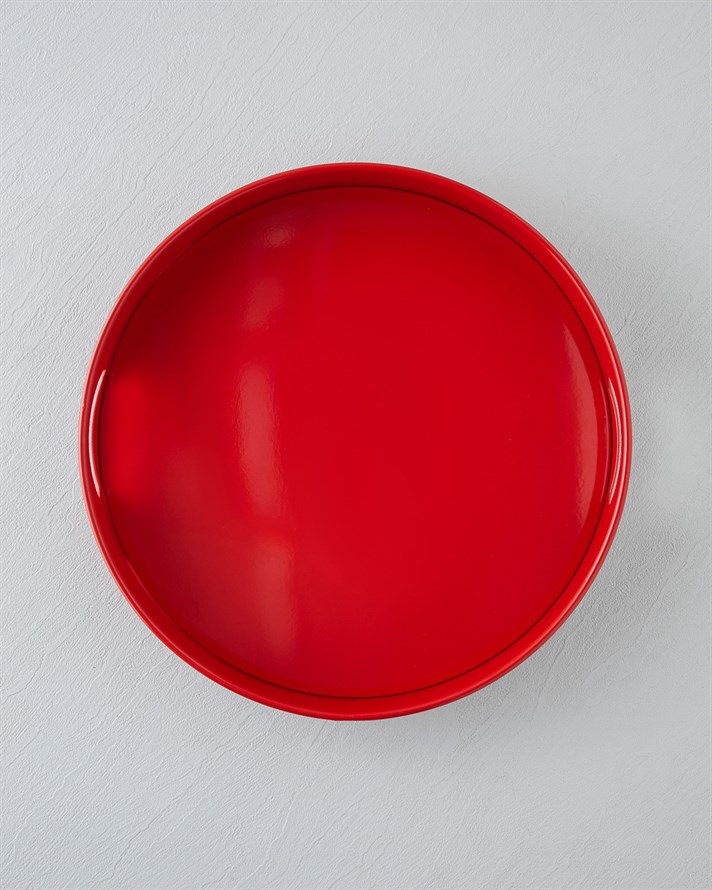 Simplex Metal Tepsi 37 cm Kırmızı