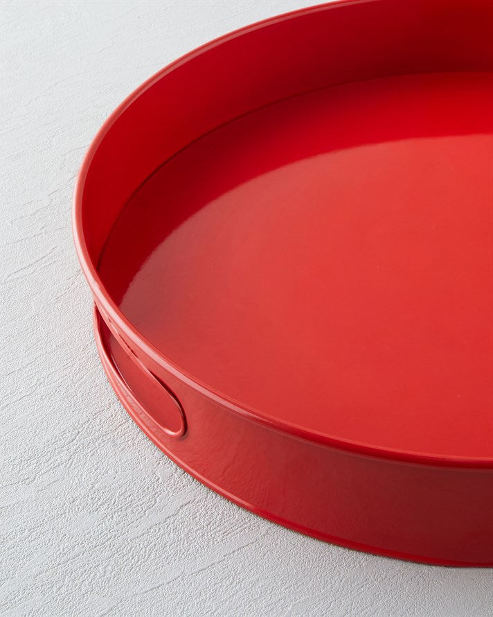 Simplex Metal Tepsi 37 cm Kırmızı