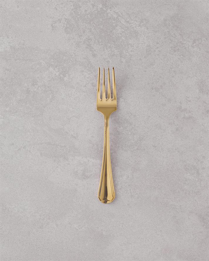 Sirius Paslanmaz Çelik Çatal Kaşık Bıçak Takımı 18 Parça 6 Kişilik Antik Gold