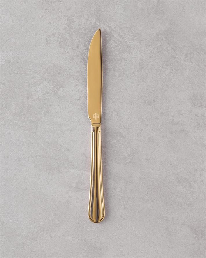 Sirius Paslanmaz Çelik Çatal Kaşık Bıçak Takımı 18 Parça 6 Kişilik Gold