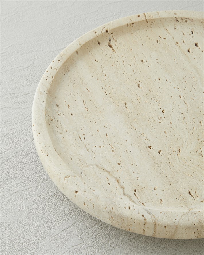 Slate Traverten Kek Standı 25 cm Natural