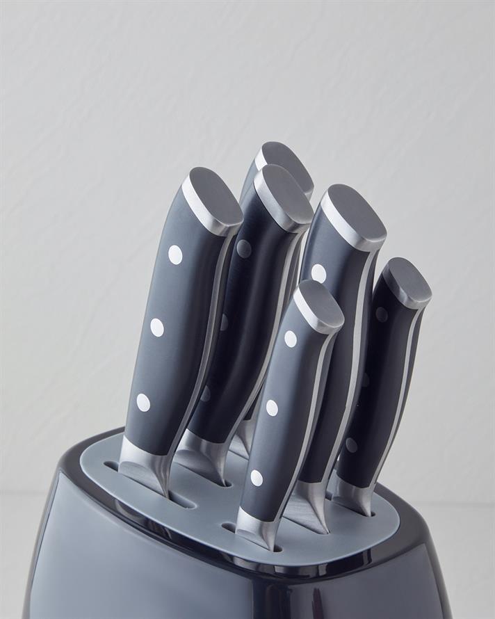 Smart Cut Paslanmaz Çelik 7 Parça Bıçak 34.5x34x34x31x24x21 cm Siyah