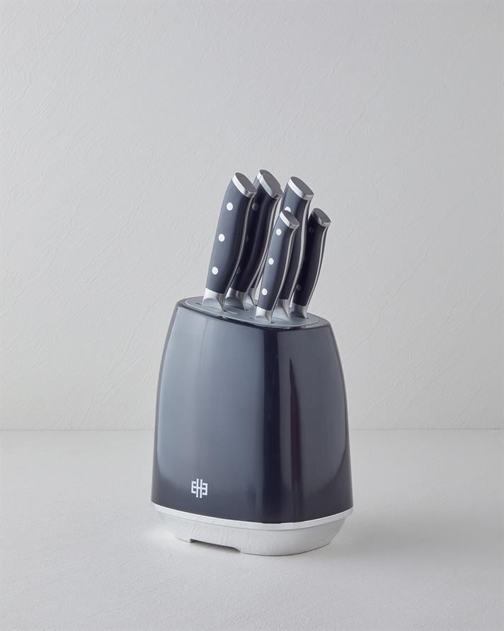 Smart Cut Paslanmaz Çelik 7 Parça Bıçak 34.5x34x34x31x24x21 cm Siyah