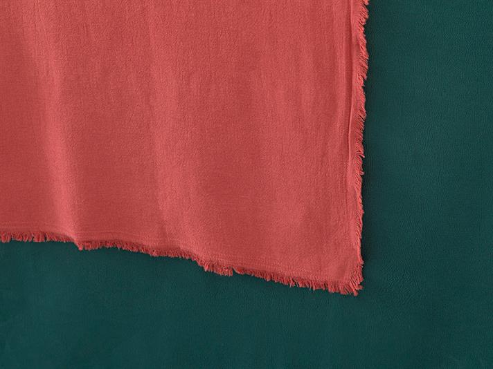 Smooth Fringes Pamuk Runner Bordo