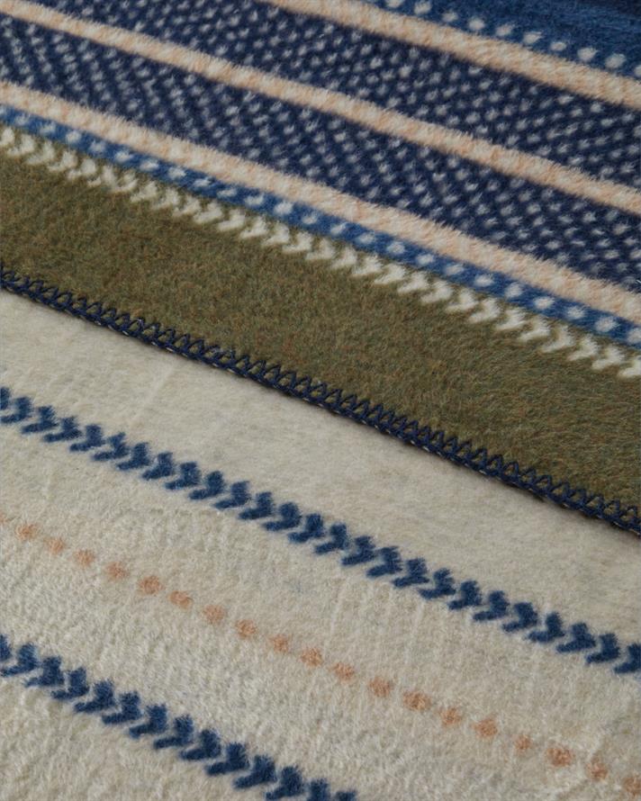 Smooth Stripes Pamuk Akrilik Tek Kişilik Battaniye 150x200 cm Bej