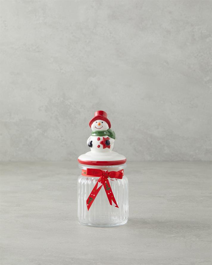 Snow Smile Cam Kavanoz 230 ml Beyaz - Kırmızı