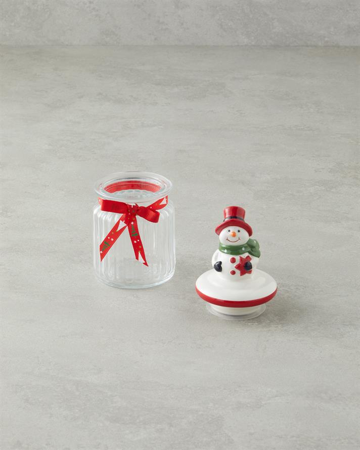 Snow Smile Cam Kavanoz 230 ml Beyaz - Kırmızı