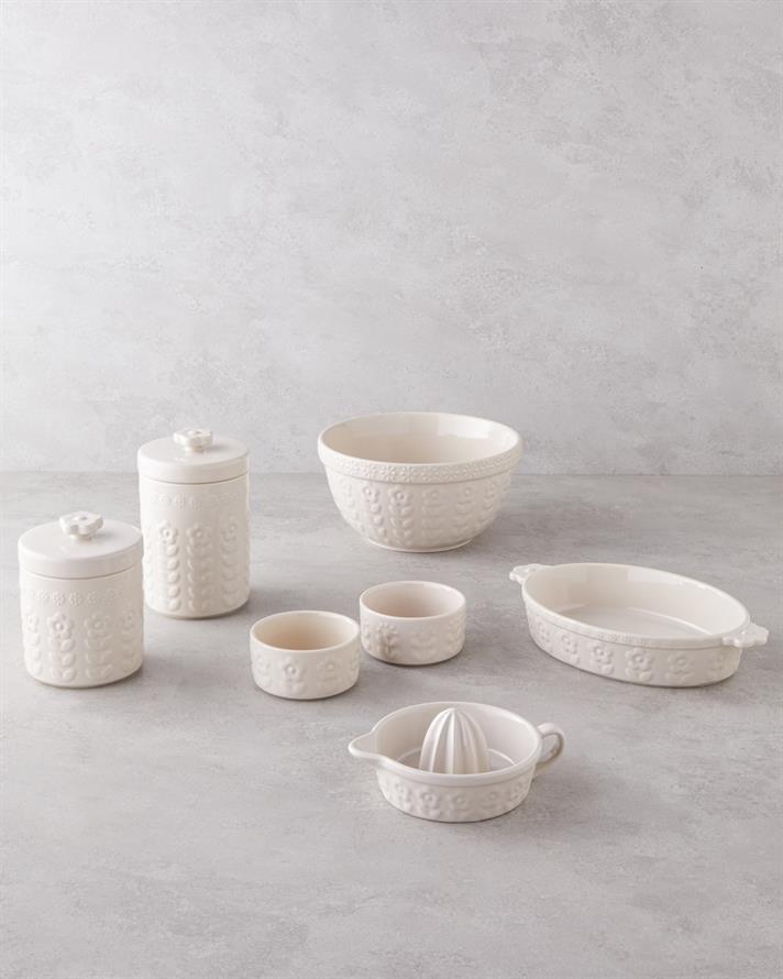 Soft Bloom Stoneware 2li Fırın Kabı 10 – 10 cm Krem