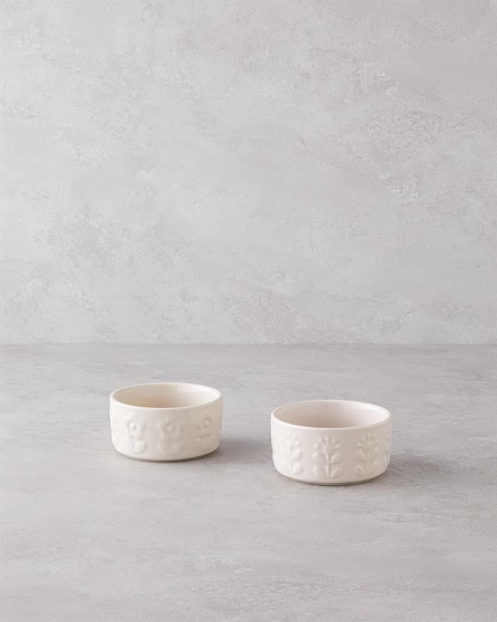 Soft Bloom Stoneware Fırın Kabı Krem