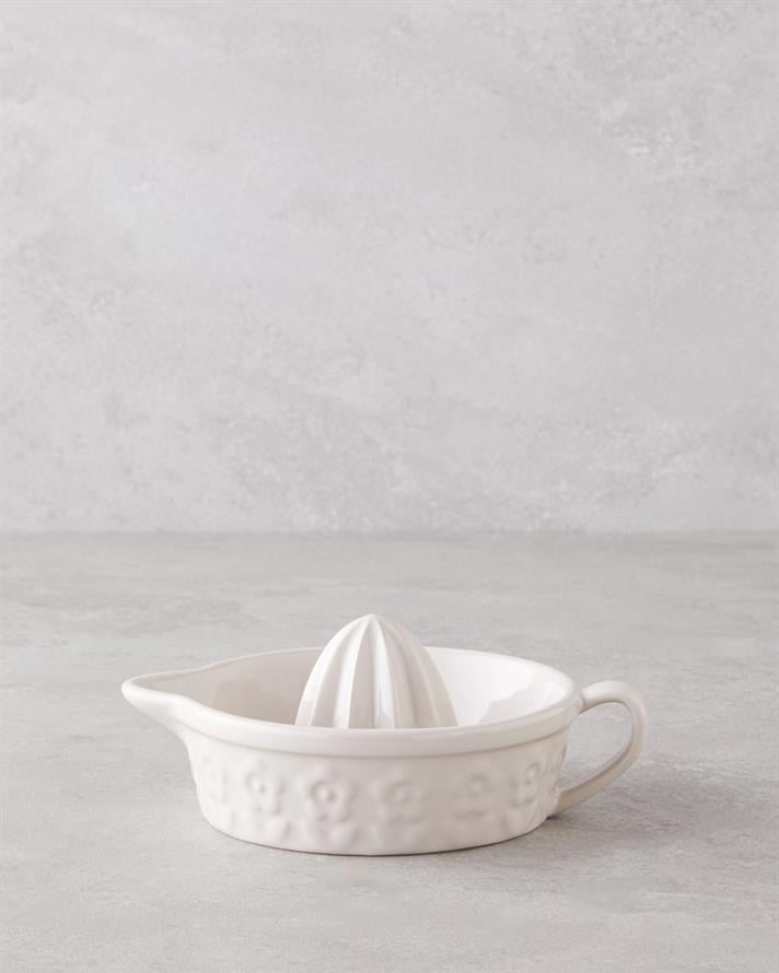 Soft Bloom Stoneware Limon Sıkacağı 18 cm Krem