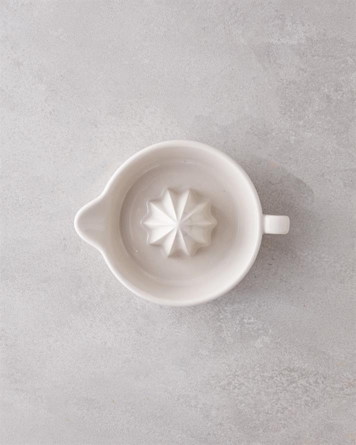 Soft Bloom Stoneware Limon Sıkacağı 18 cm Krem