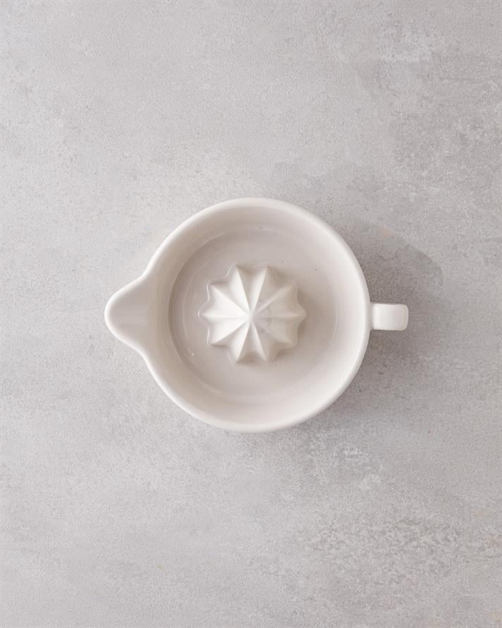 Soft Bloom Stoneware Limon Sıkacağı 18 cm Krem
