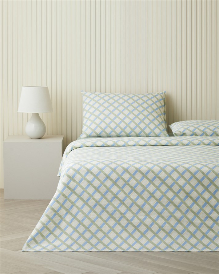 Soft Breeze Çift Kişilik Pike Takımı 200x220 cm Yeşil