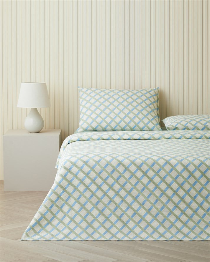 Soft Breeze Tek Kişilik Pike Takımı 150x220 cm Yeşil