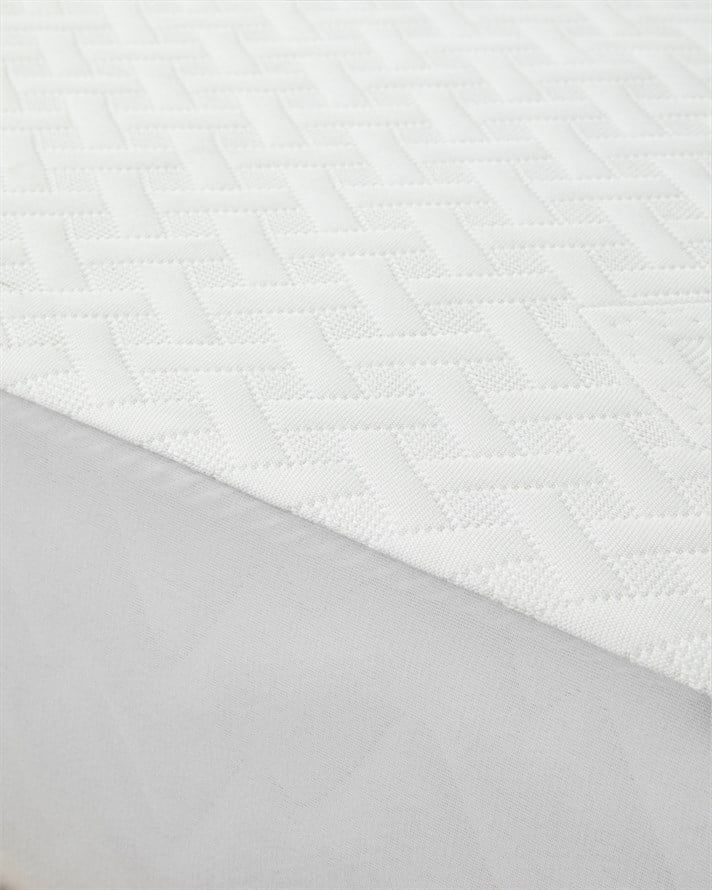 Soft Care Örme Sıvı Geçirmez Tek Kişilik Alez 100x200 cm Beyaz