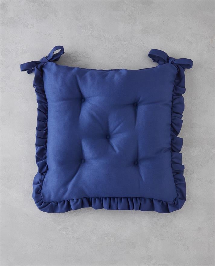 Soft Cozy Sandalye Minderi 40x40 cm Lacivert
