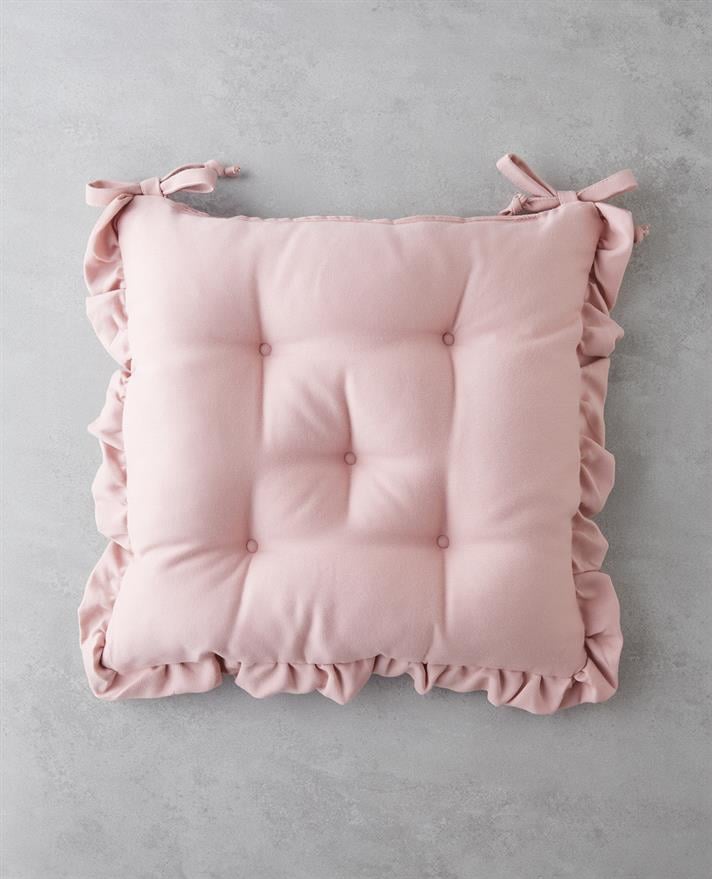 Soft Cozy Sandalye Minderi 40x40 cm Pudra