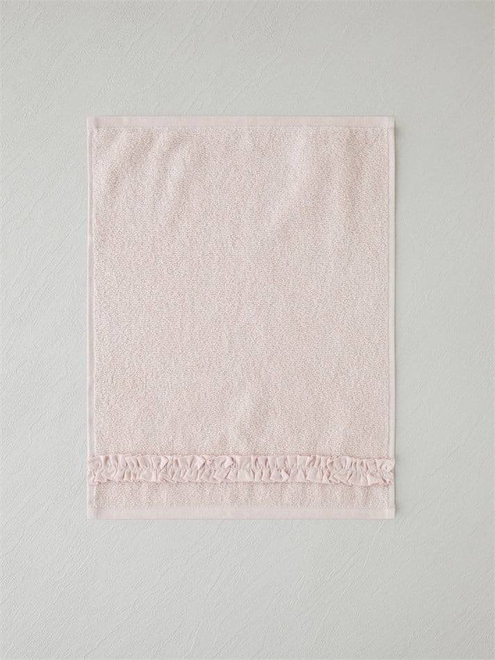Soft Ruffle Pamuk 3lü Havlu Seti 30x40 cm Pudra