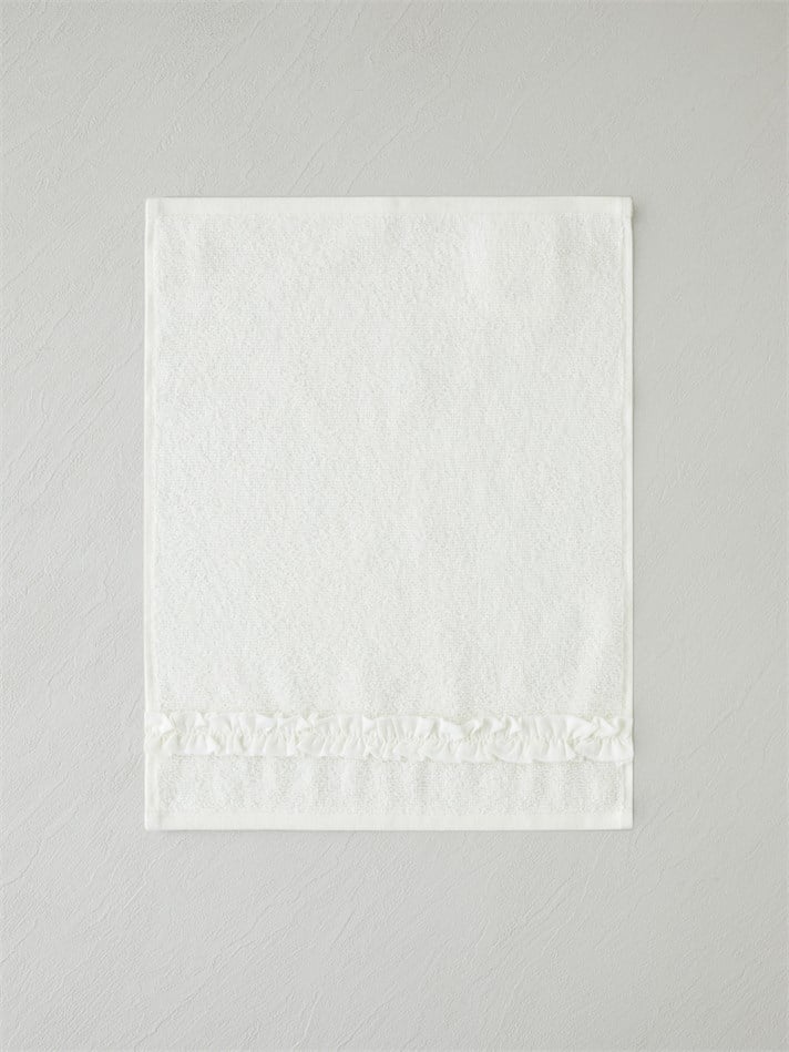 Soft Ruffle Pamuk 3lü Havlu Seti 30x40 cm Fildişi