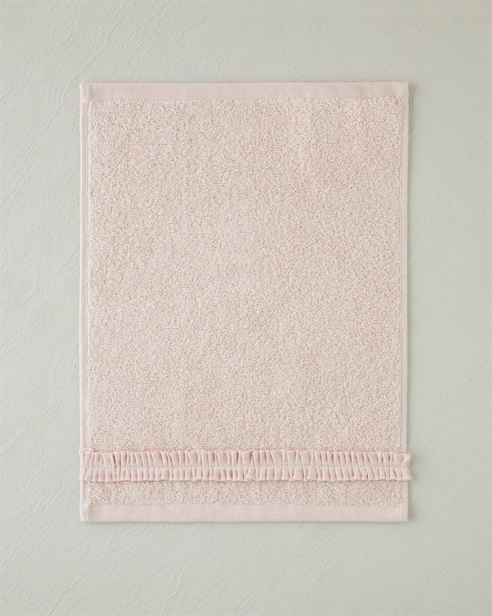 Soft Ruffle Pamuk El Havlusu 30x40 cm Pudra