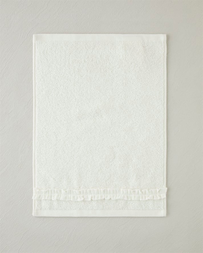 Soft Ruffle Pamuk El Havlusu 30x40 cm Fildişi