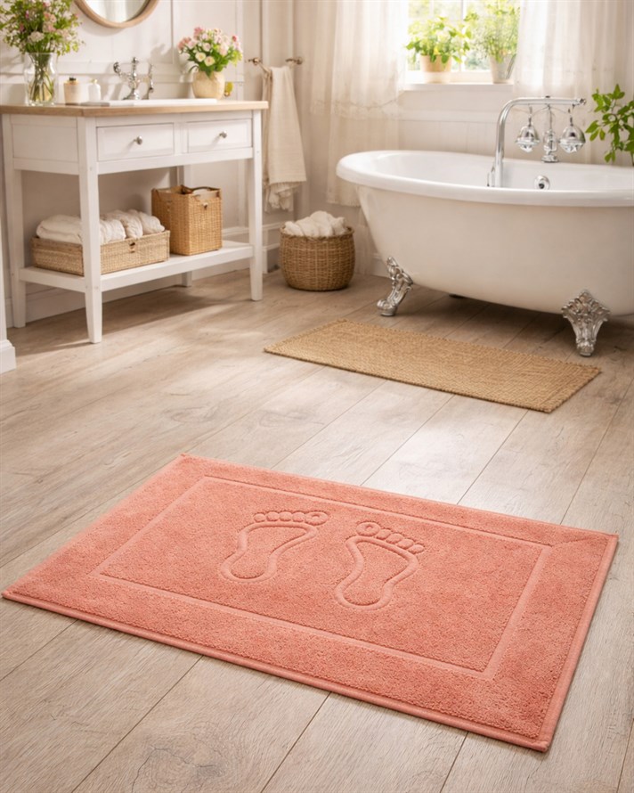 Soft Step %100 Pamuk Ayak Havlusu 50x70 cm Somon