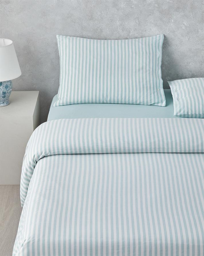 Soft Streaks İpliği Boyalı Çift Kişilik Nevresim Takımı 200x220 cm Yeşil