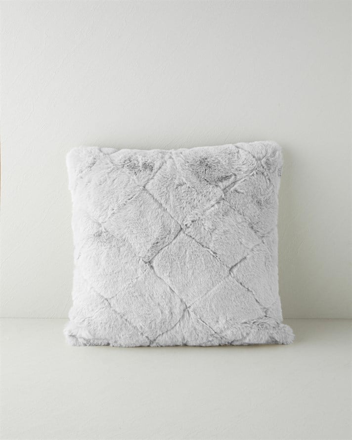 Soft Touch Rabbit Peluş Kırlent Kılıfı 45x45 cm Gri