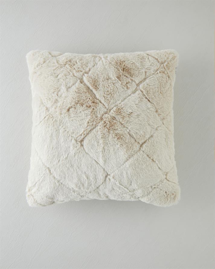 Soft Touch Rabbit Pelüş Kırlent Kılıfı Bej